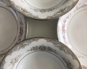 Vintage Mismatched China Bowls for Easter, Thanksgiving, Christmas, Wedding, Wedding China, Bridal Luncheon- Set of 4, 4033