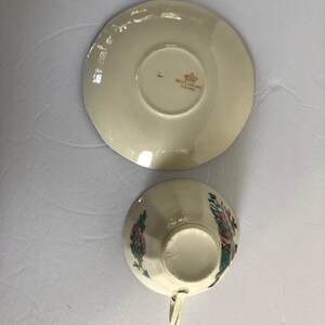 Myott, Son and Co Made in England Art Deco Cup and and Saucers in Indian Tree pattern image 6