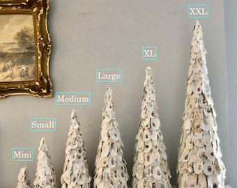 Oyster Shell Tree / Christmas Tree / Nautical Decor / Coastal Wedding / Table Decor / Table Centerpiece / Seashell Decor