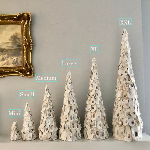 Oyster Shell Tree Christmas Tree Nautical Decor Coastal Etsy