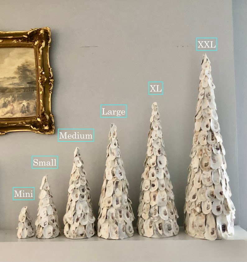 Oyster Shell Tree / Christmas Tree / Nautical Decor / Coastal Wedding / Table Decor / Table Centerpiece / Seashell Decor image 1