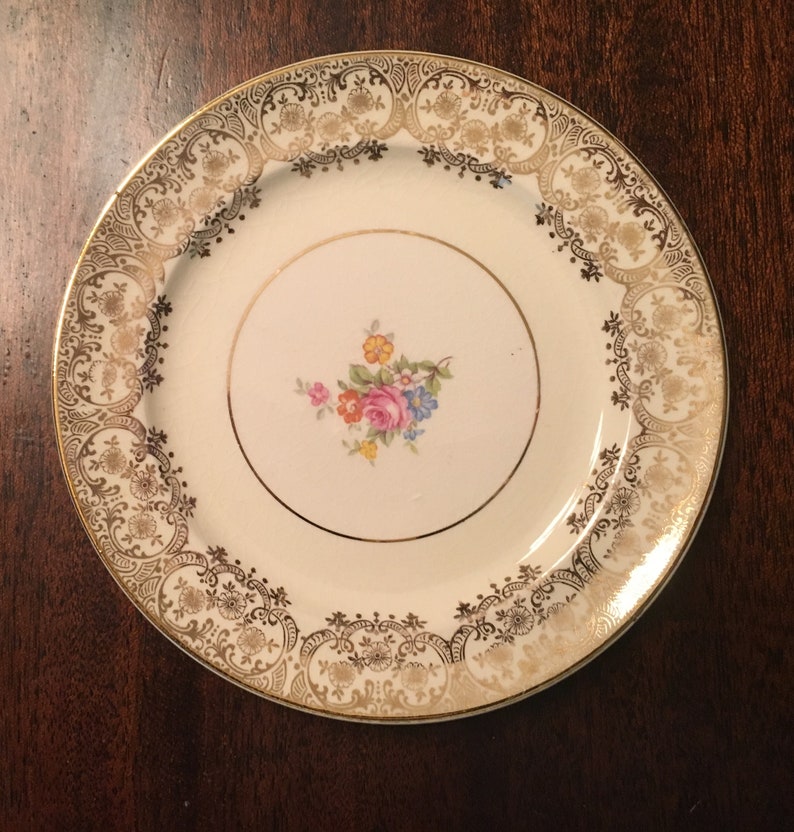 Vintage Mismatched China Dessert Wedding Plates / Set of 4 / Etsy