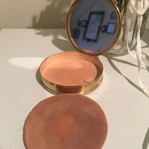 Timeless Beauty and Elegance For Vintage Girl with a Touch of Class Brass Powder Compact. Full of history and ready for a new life!