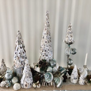 Oyster Shell Tree / Christmas Tree / Nautical Decor / Coastal Wedding / Table Decor / Table Centerpiece / Seashell Decor image 6