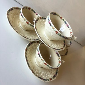 Vintage Mismatched China Cup and Saucer Crown Ducal, Gainsborough