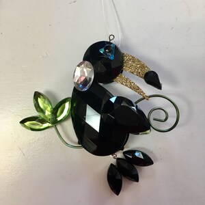 Tropical Christmas / Coastal Christmas / Toucan Christmas Ornament / Acrylic Crystal Ornament