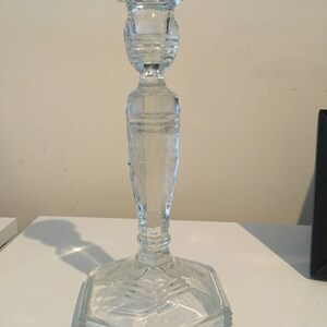 Beautiful Vintage Tall Glass Candle Holder