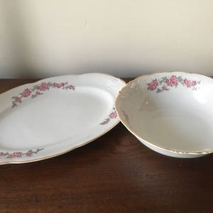 Vintage Walbrzych Poland China Serving tray and Vegetable bowl