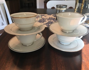 Mismatched China Coffee Cups perfect for Garden Party / Tea Party / Holiday Table or Bridal Luncheon / 5011