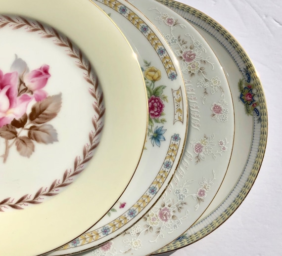 Mismatched Salad Plates Vintage China 2092