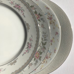 Mismatch China Dinner Plates 1134