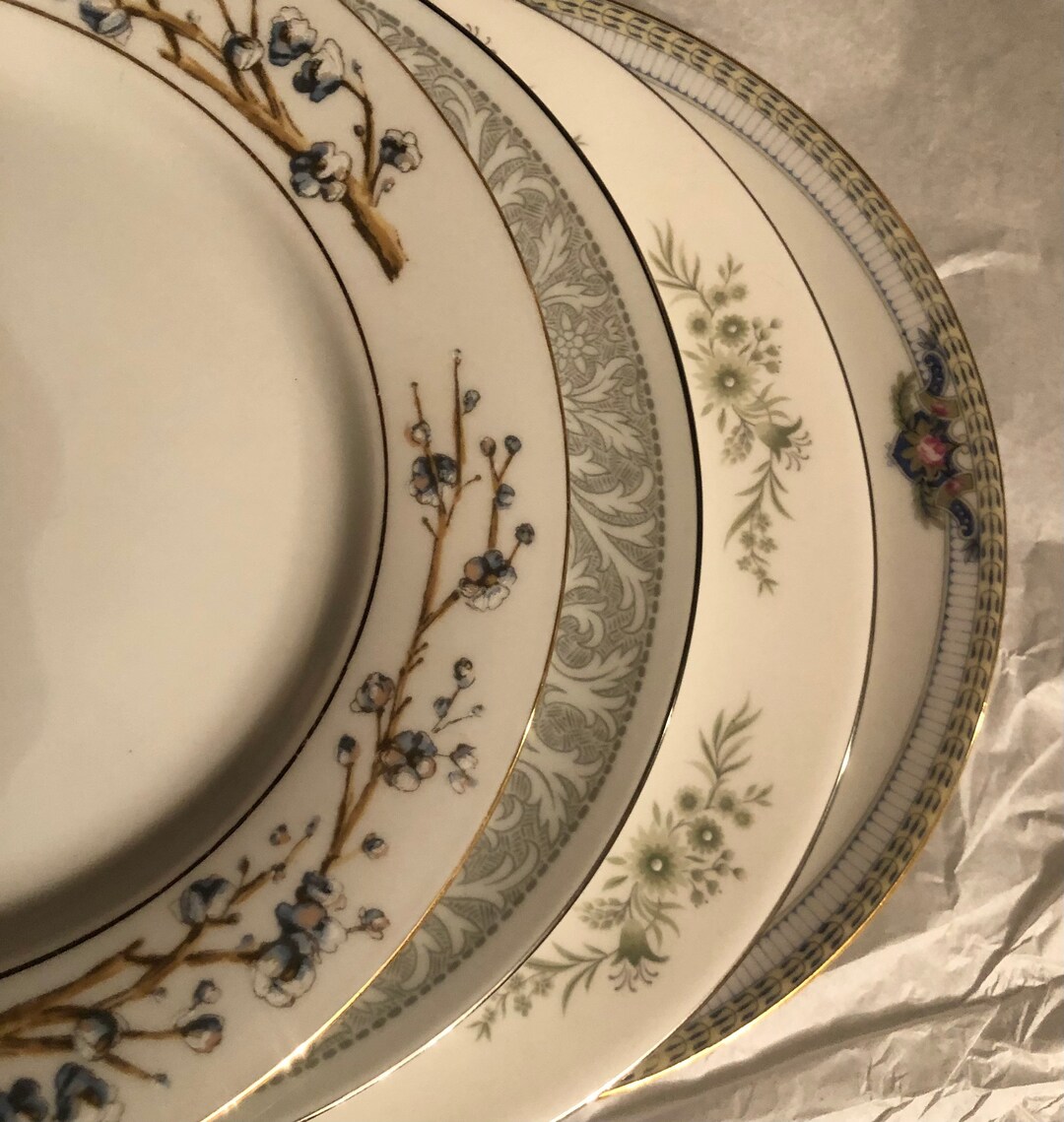 Vintage Mismatched China Wedding Plates Bridal Luncheon / Set Etsy