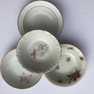 Mismatched China Dessert or Fruit bowls, 4067