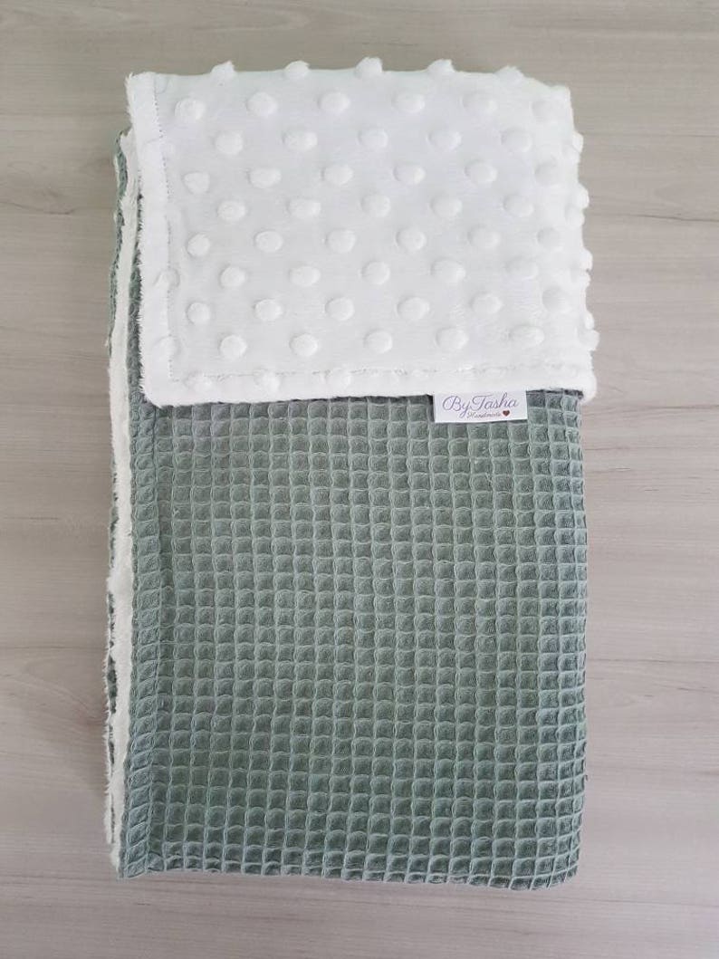 Baby Blanket Minky Bed Blanket OFF-White Oudgroen Waffle Fabric Baby Room Fleece