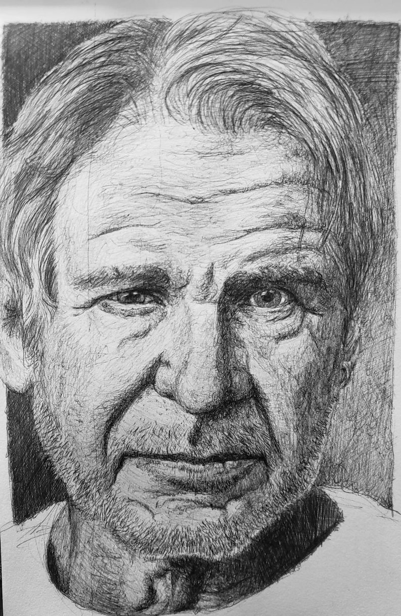 Custom Portrait Pen and Ink Drawing Art Etsy