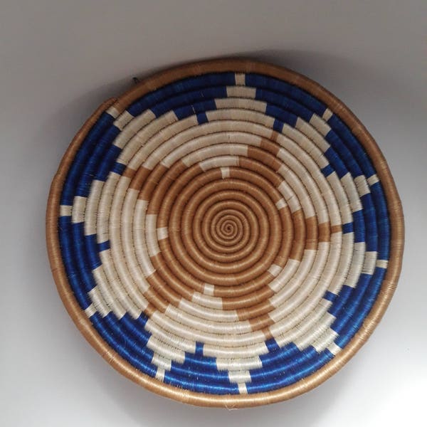 African woven basket / / ethnic wall basket / / handcrafted Cup with colored patterns