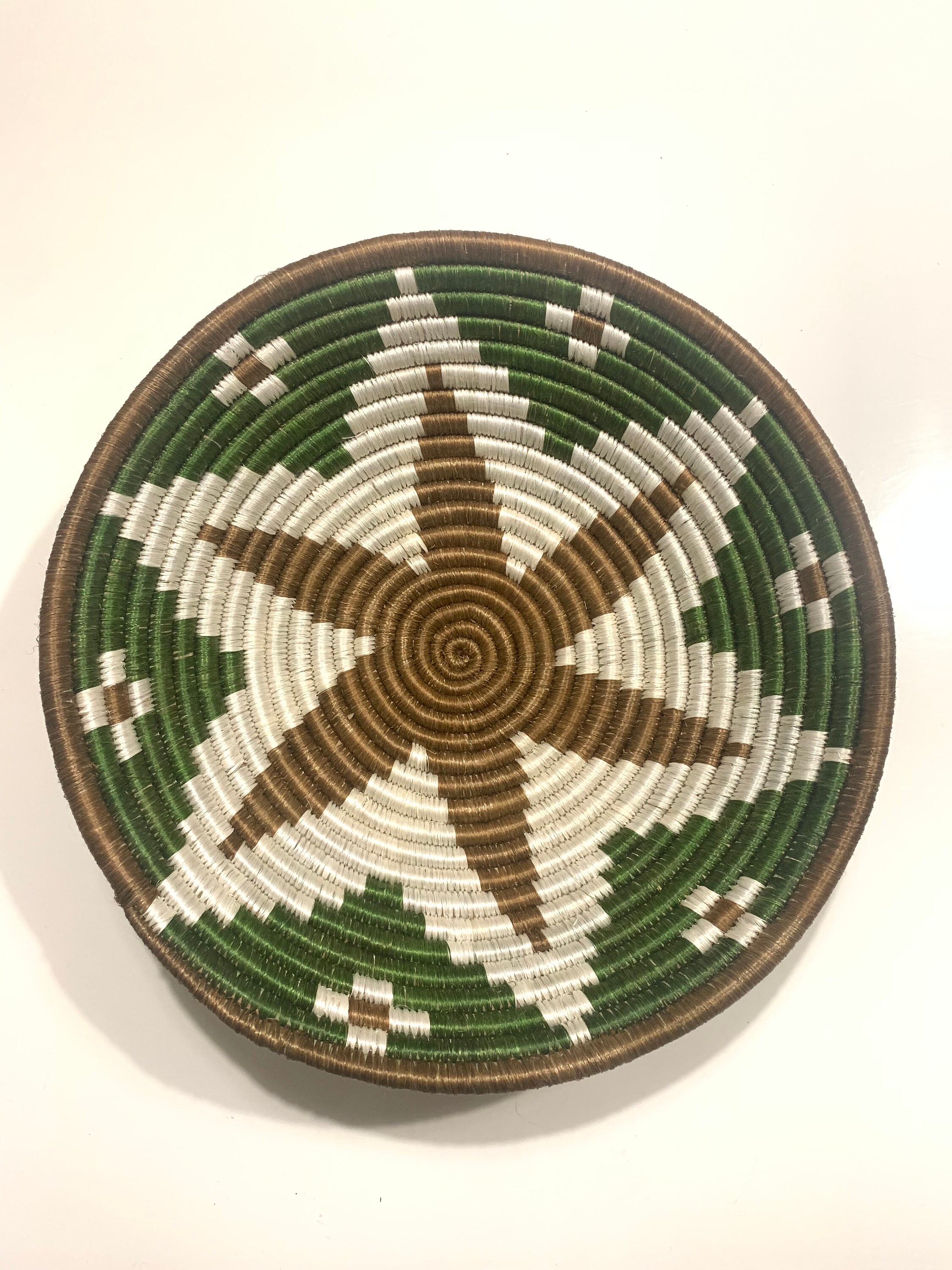 Panier Tissé Africain // Panier Mural Ethnique Coupe Artisanale à Motifs Colorés