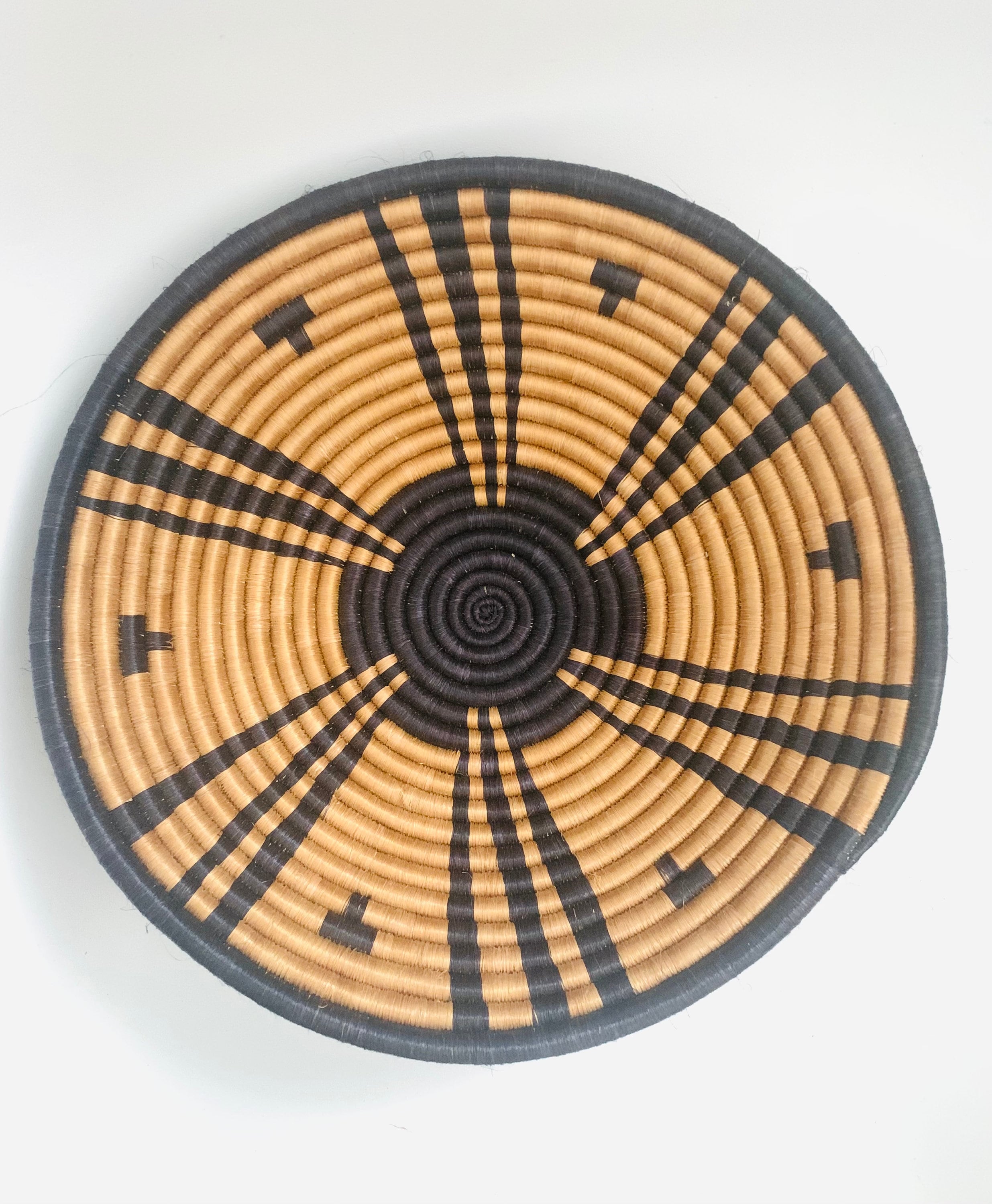 Panier Tissé Africain // Panier Mural Ethnique Coupe Artisanale à Motifs Colorés