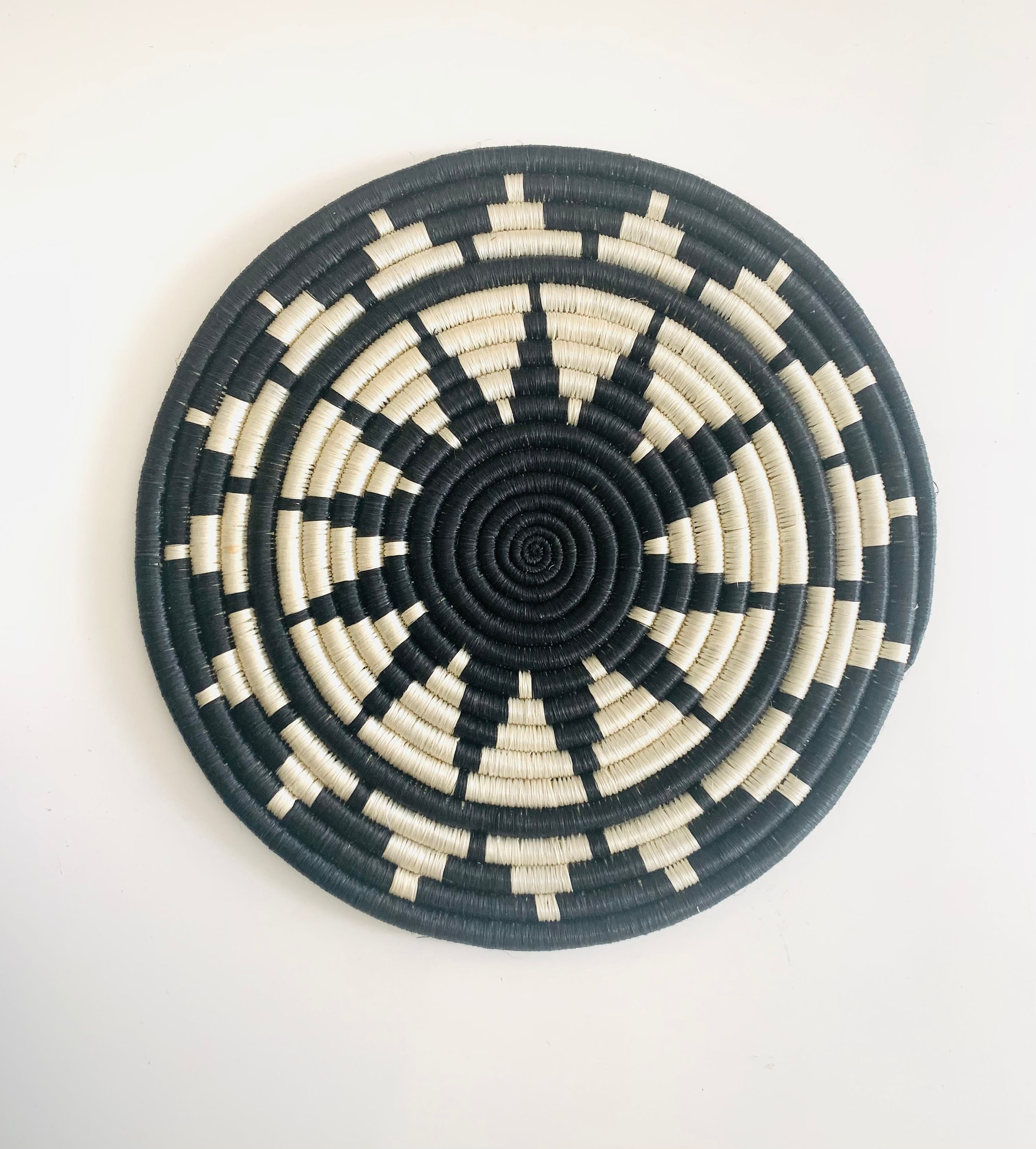 Plateau Tissé Africain // Plateau Artisanal à Motifs Ethniques Décoration Murale