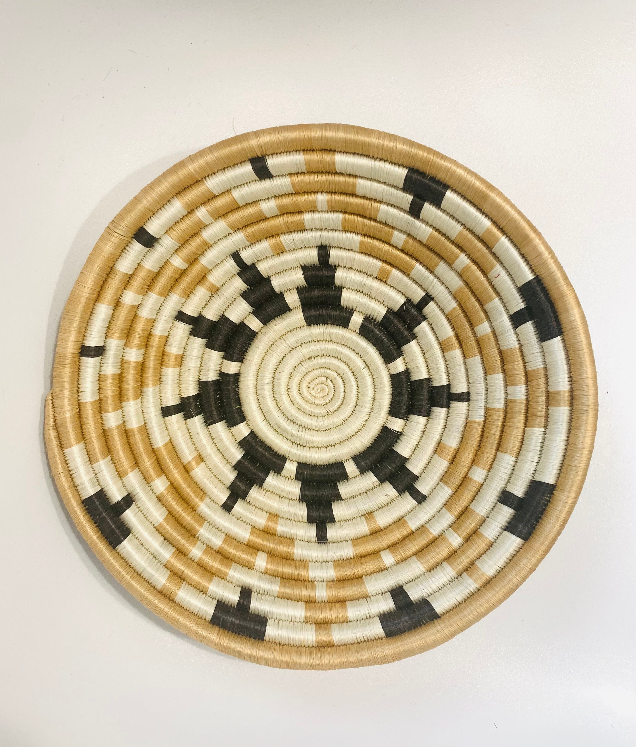 Panier Tissé Africain // Panier Mural Ethnique Coupe Artisanale à Motifs Colorés