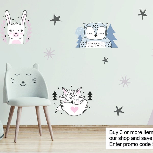 Nursery Wall Stickers Etsy UK