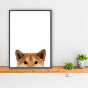Japanese Shiba Inu dog print poster wall art gift present peeper 2