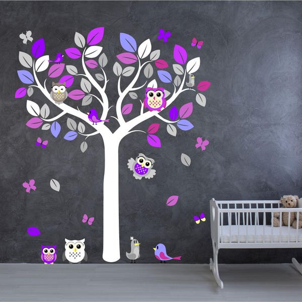 Owl Wall Decal Etsy UK
