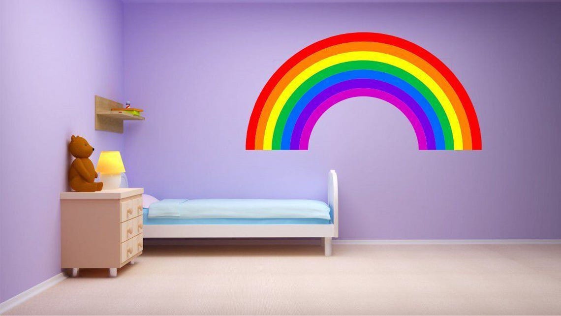 RAINBOW WALL STICKER Decal Etsy