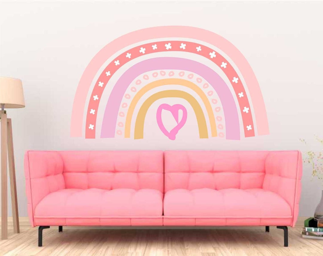 PASTEL RAINBOW BOHO Wall Sticker Decal Mural Girls - Etsy