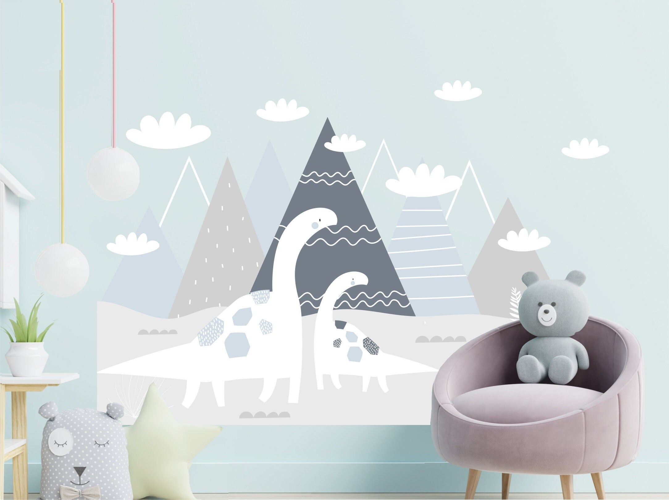 Dinosaurs nursery wall stickers 2023 pastel trends ideas inspiration art decals decor