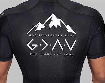 Gott ist Größer Hochs und Tiefs Rashguard
