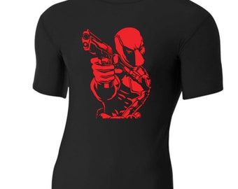 Deadpool Kompressions-Rashguard: BJJ, Wrestling, Surfen