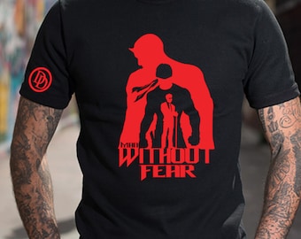 Camiseta del hombre temerario sin miedo