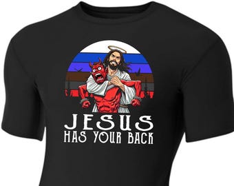 Jesus hat deinen Rücken BJJ Rashguard