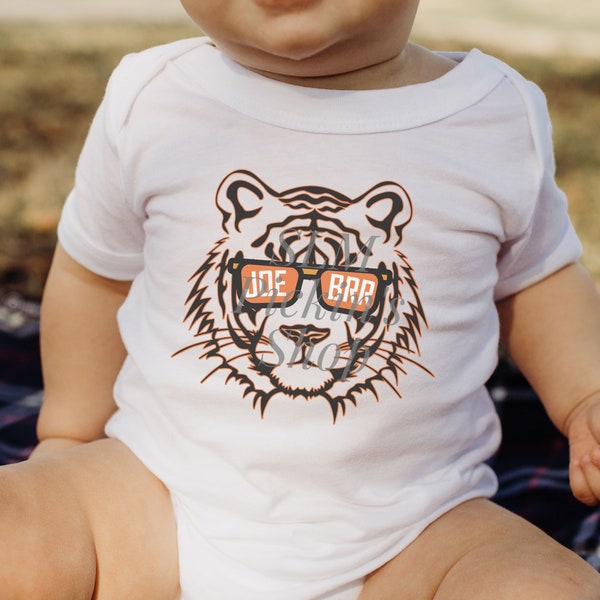 Vintage Style Cincinnati Bengals Baby Bodysuit, Joe Burrow Baby Bodysuit, Bengals Onesie