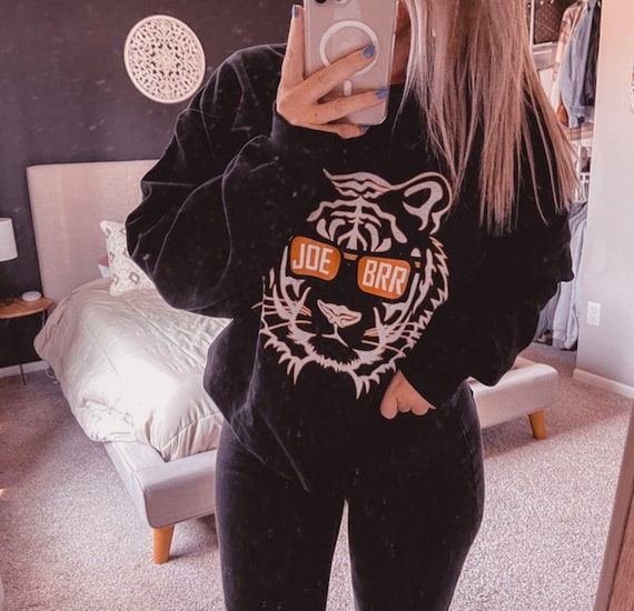 Unisex White Stripes Bengals Sweatshirt Cincinnati Bengals Sweatshirt Joe Brr Sweatshirt Etsy Canada