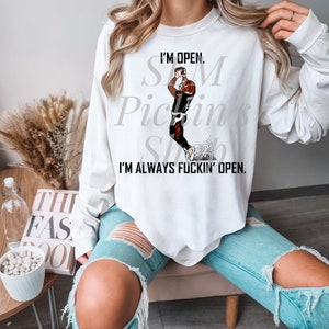 Unisex Ja'Marr Chase Long Sleeve Tshirt, I'm Always Fuckin' Open Shirt, Cincinnati Bengals Shirt, Bengals Shirt