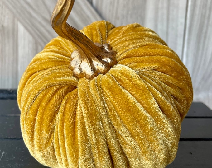 6 Velvet Pumpkin, Gold Velvet Pumpkin, Fall Velvet Pumpkin, Luxury