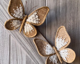 burlap butterfly