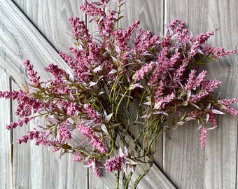 20" Pink Bush, Garden Lavender Bush, Faux Lavender Bush, Faux Lavender Spray, Pink Lavender Bush, DIY Floral Spray, Pink Lavender Spray