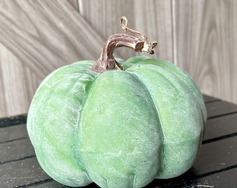 6" Pumpkin, Aquamarine Pumpkin, Washed Faux Pumpkin, Pumpkin Décor, Faux Pumpkin, Fall Faux Pumpkin, Styrofoam Pumpkin, Faux Blue Pumpkin