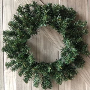 20 Pine Wreath, Evergreen Wreath, Green Pine Wreath, Dual Ring Wreath, Faux Pine Wreath, Wreath, Artificial Wreath, Artificial Evergreen image 4