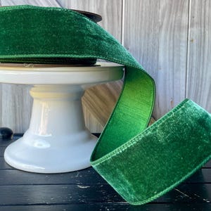 d Stevens, 10 yards, 2.5 Inch Wired Ribbon, Green Velvet Ribbon, Pine Ribbon, Velvet Ribbon, Luxury Ribbon, Holiday Ribbon, Designer Ribbon
