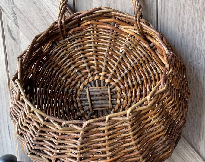 Willow Wall Basket, Wall Basket, Wall Planter Basket, Willow Braided