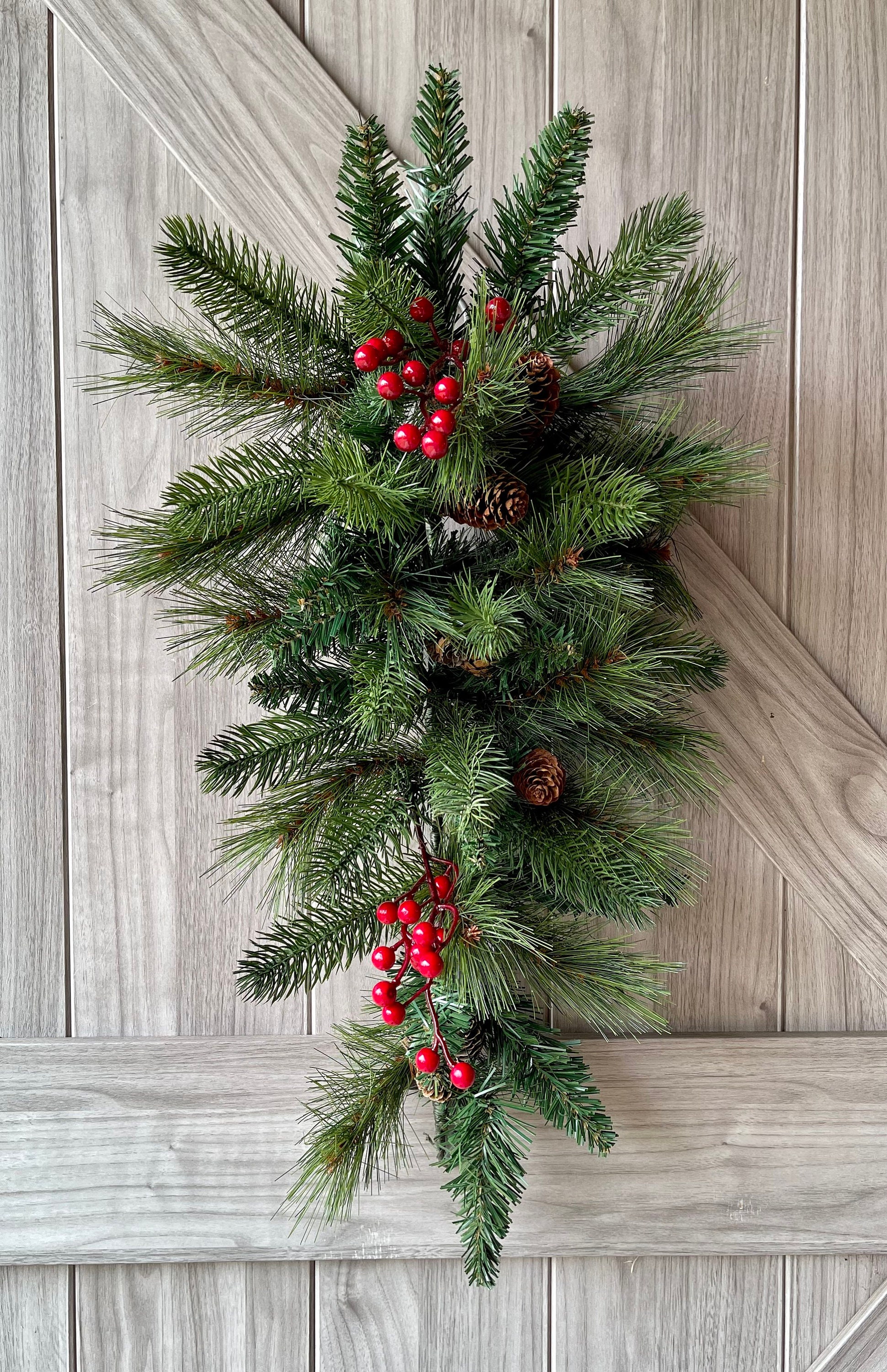 24 Evergreen Swag Green Swag Swag Evergreen Teardrop Etsy