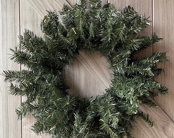 18" Pine Wreath, Faux Pine Wreath, Pine Wreath, Dual Ring Wreath, Evergreen Wreath, Artificial Wreath, 18" Faux Wreath, 18 inch green wreath