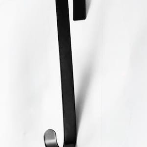 12&quot; Metal Wreath Hanger, Black Wreath Hanger, Iron Door Hanger, Wreath Hanger, Wreath Hook, Metal Door Hook,  Metal Wreath Hanger, Door Hook
