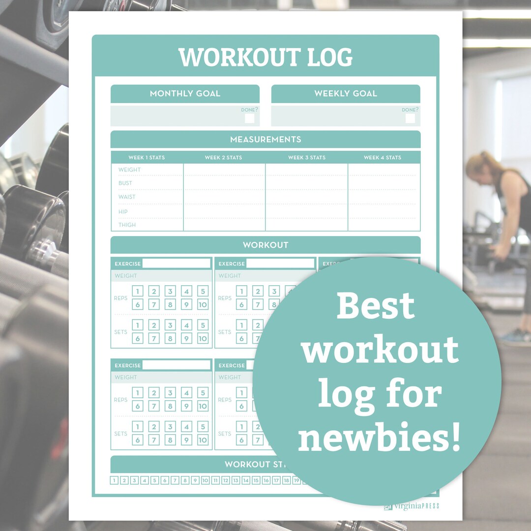 Workout Log | Workout Planner, Workout Plan, Workout Printable, Workout Program, Workout Print ...