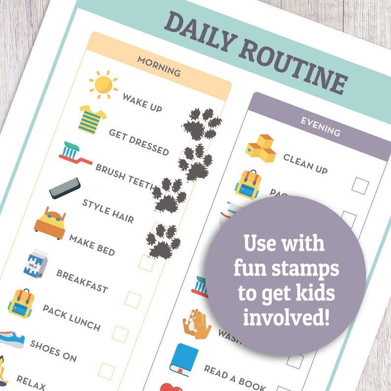 Morning Routine Kids | Morning Routine Printable, Morning Routine Chart ...