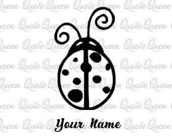 Lady Bug  Decal, Personalized Lady Bug Decal